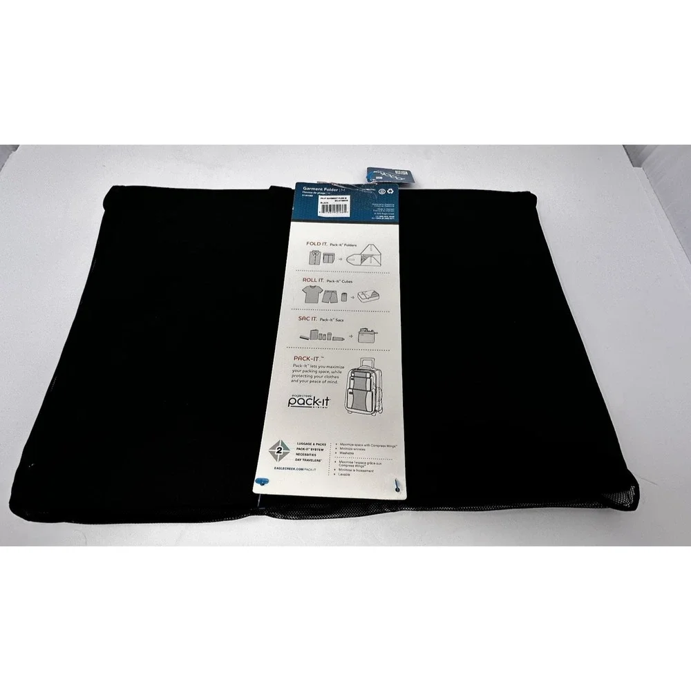 Eagle Creek Pack-It Garment Clothes Folder System Medium Black NWT